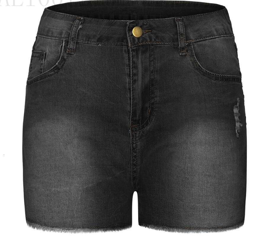 Shorts Women Denim Shorts Elastic Slim Fit Distressed Fringe Denim Shorts For Women Jean Shorts