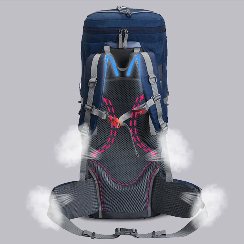 Mens 60L Large Hiking Mountaineering Backpack Climbing Hiking Backpack Camping Backpack Sport Outdoor Rucksack Bag XA108Y 250522