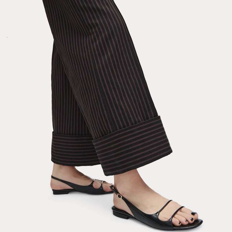 Sheepskin Version ~ Niche Simple Open-Toe Strap for Women 2025 Summer New Beach Flat Sandals