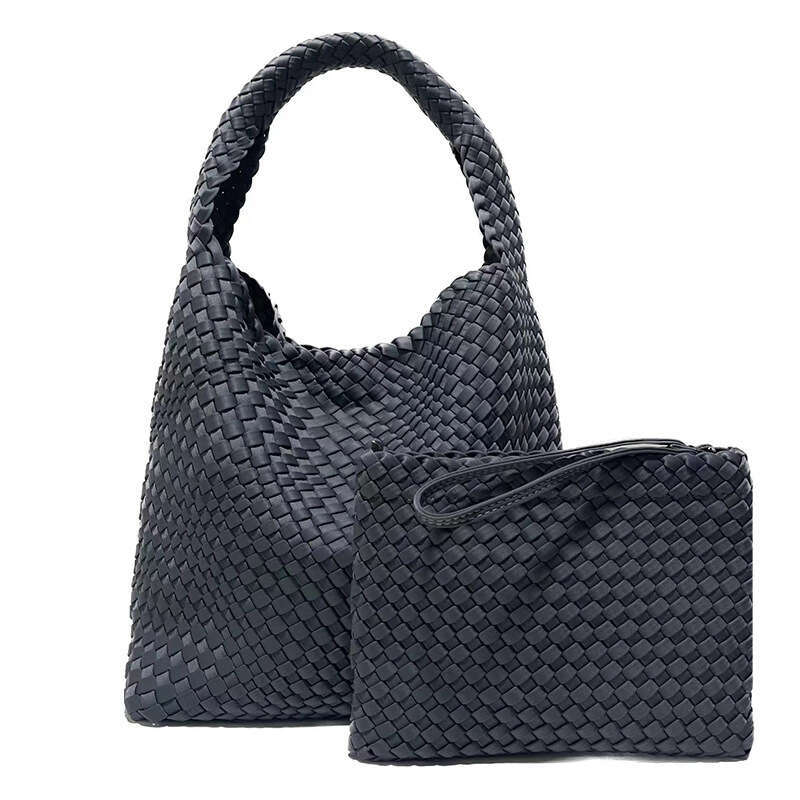 Tote Bag Handwoven Tote Large Capacity Mother Daughter Trendy Soft Handbag Mommy Bag Shoulder Bag Braided Handbag