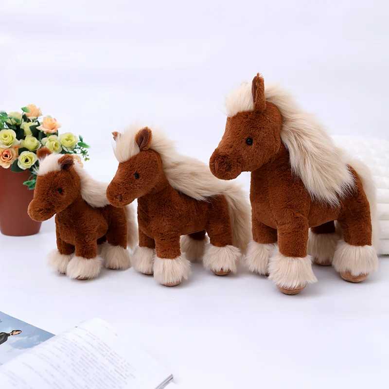 Simulated Horse Plush Dolls Stuffed Animal High QualiTY Super Realistic Plush Toys Classic Birthday Gift For CHIldren Z250529
