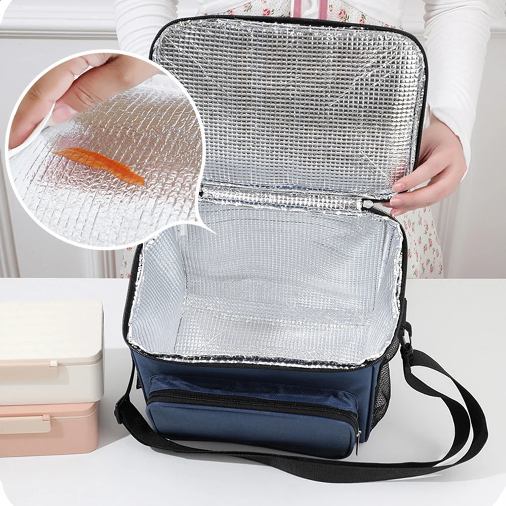 Insulated Lunch Bag Large Bags For Women Men Reusable With Adjustable Shoulder Strap 250528