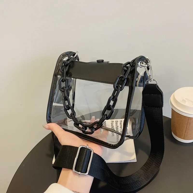 Clear Crossbody Bag for Women PVC Transparent Single Shoulder Chain Portable Messenger Bags Small Square Satchel Bag Girls Gift XJ2520528