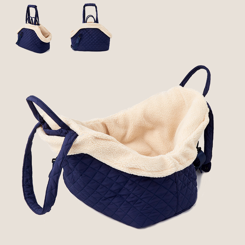 Quilted Soft Pet Carrier Tote Bag for Small Dogs & Cats - Breathable Travel Shoulder Purse with Cozy Bed, Portable Puppy Kitten Handbag