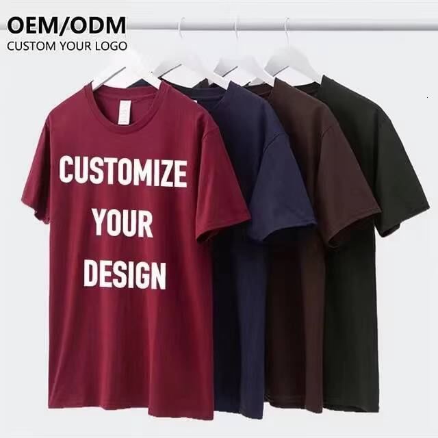 100% Cotton Men's T-Shirt High-Quality Short Sleeve Loose Fit Embroidered Mesh Print Knitwear Solid Color