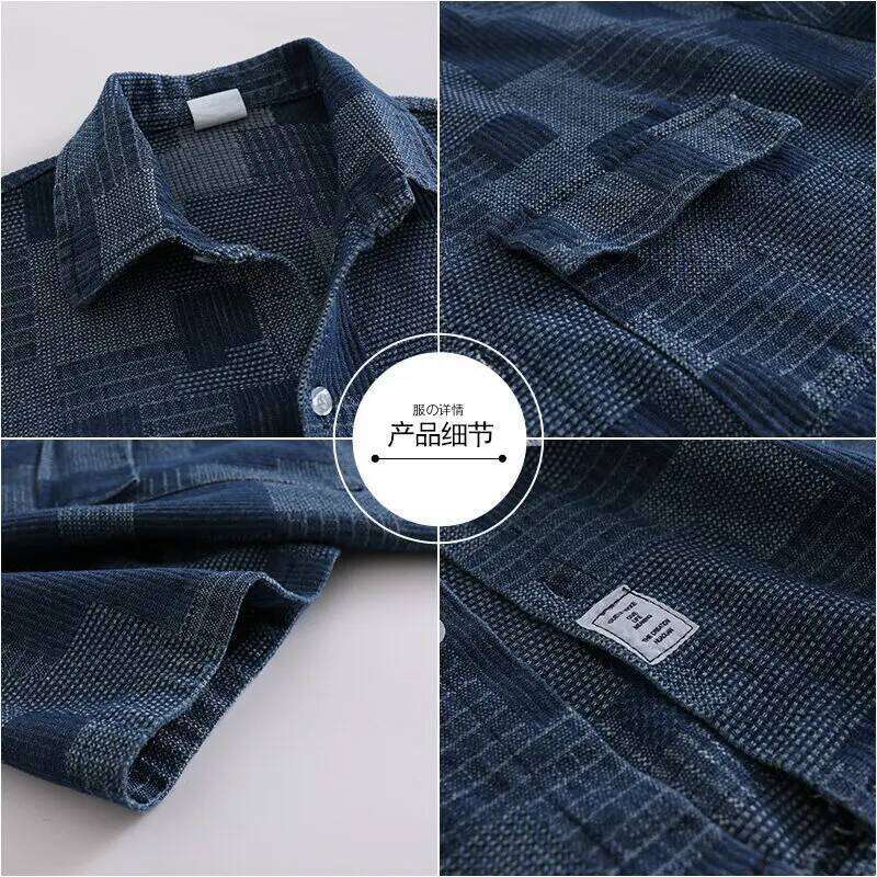 Women's Wear Summer Men's Short Sleeve Shirt Men Casual And Fashionable Grid Pattern Shirts Man Thin Beach Top Seaside Clothes