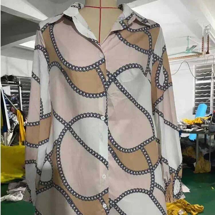 Women's Wear Fashionable Printed Long Sleeve Women's Dress Shirt Summer New Arrival Elegant Style Cross-Border Clothing From Mainland China