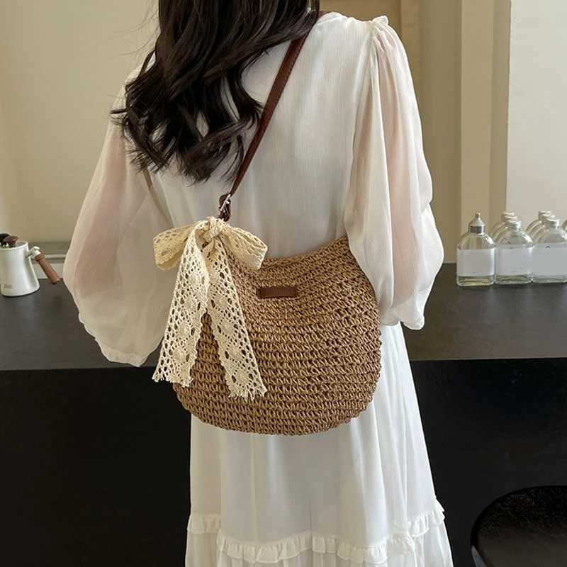 Ladies Fashion Summer Straw Crossbody Bag Women Beach Holiday Shopping Woven Shoulder Purses XJ2520528