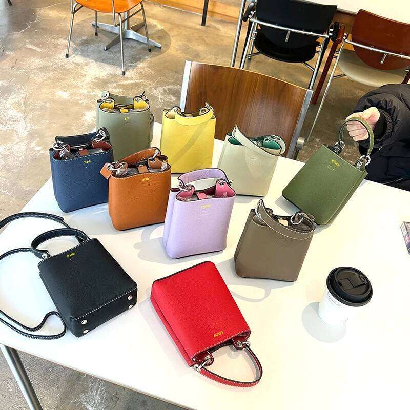 Cowhide Custom Name Crossbody Bag Fashion Spring Summer New Designer Handbags For Woman Large Capacity Party Bucket Bags