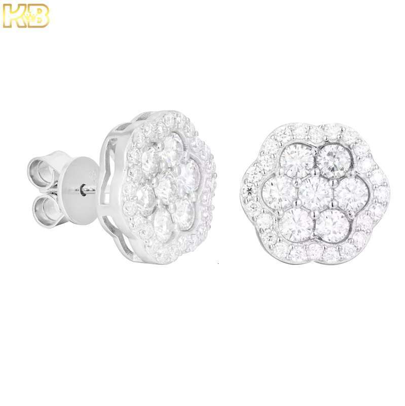 Elegant Moissanite Diamond Earrings 925 Silver Earrings Perfect for Hip Hop Jewelry Lovers Fashion Enthusiasts