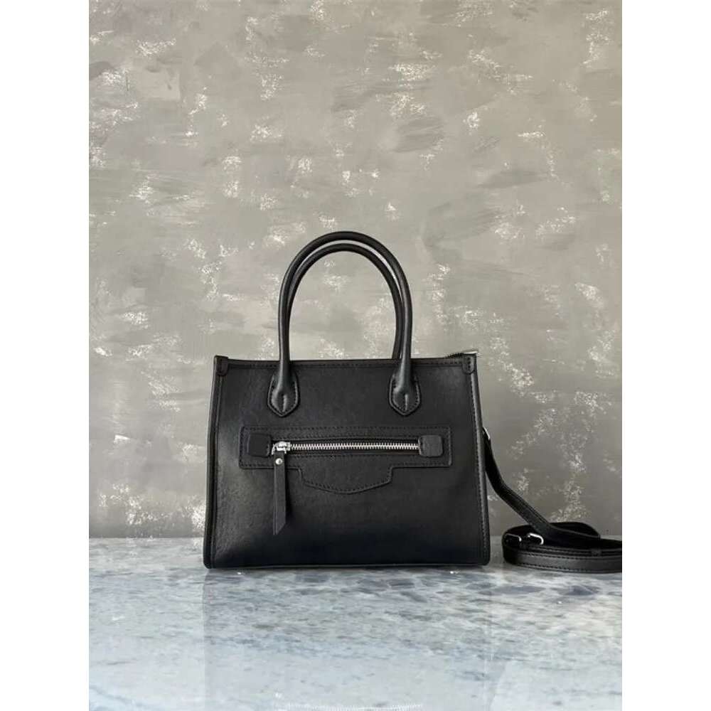 Office Ladies Single Shoulder Bag Solid Color Zip Fashion Satchels Genuine Leather Handbag Totes Design Women Messenger Bags New