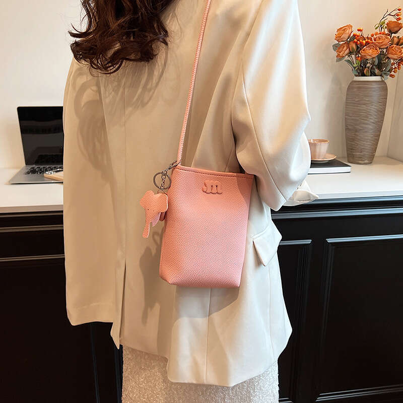 Pu New Style Phone Shoulder Fashion Crossbody Small Square Trendy Cute Fresh Vertical Bag For Women B5