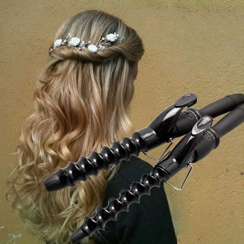 Wave Spiral Electric Hair Curlers Care Styling Professional Ceramic Curling iron Home salon Hair Styling ToolXJ250528