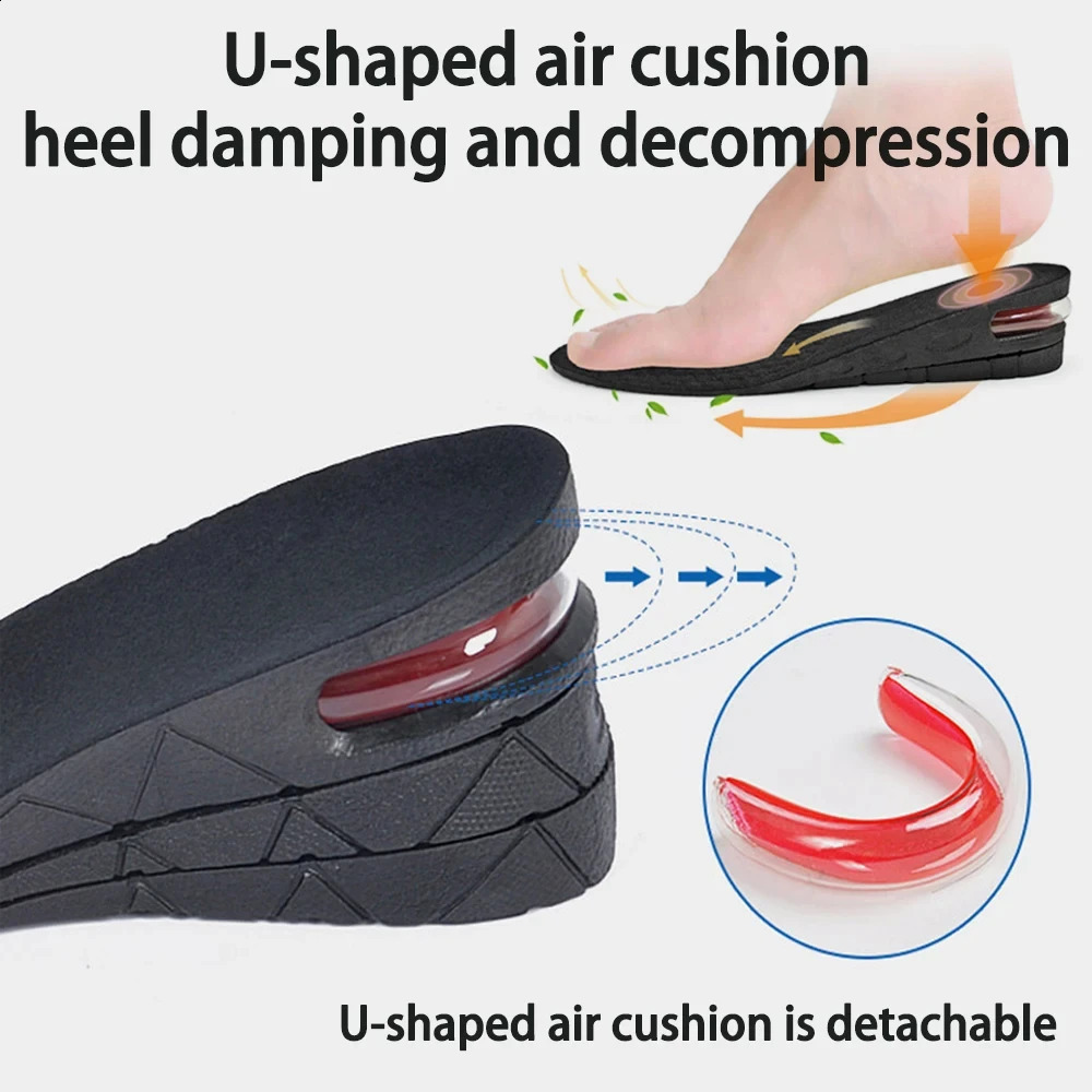 Height Increase Insole Invisible Heightening Template Air Cushion Shoe Inserts Variable Height Insoles Adjustable Cut Foot Pad 250528