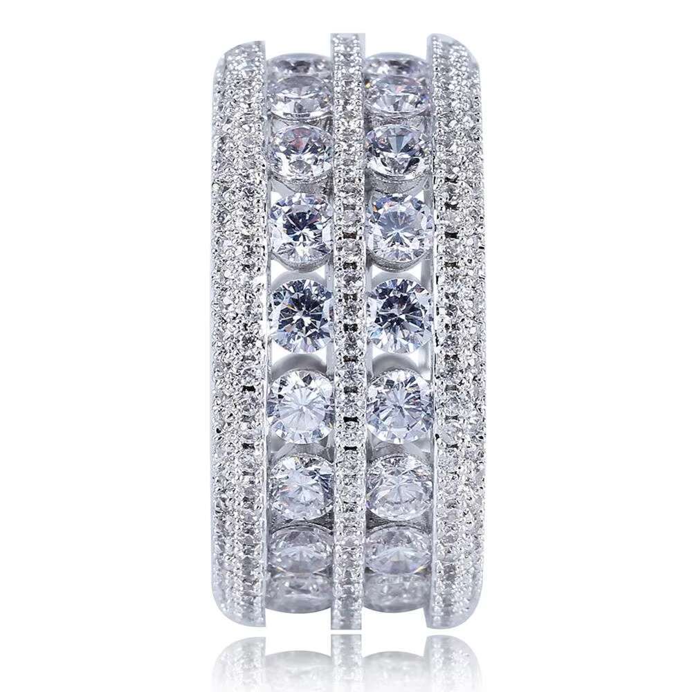 Fashionable Classic Design Women Wedding Ring Sets Diamond Stone White Gold Jewelry Rings