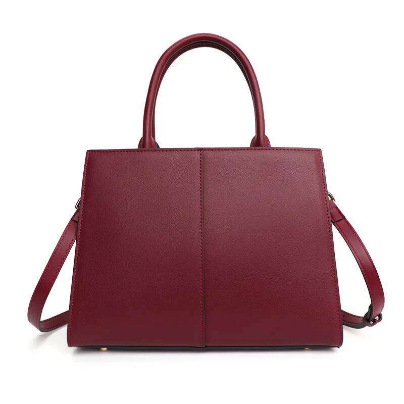 New Women's Handbag 2024 Fashion Trend Cowhide Square Simple And Elegant One Shoulder Crossbody Bag