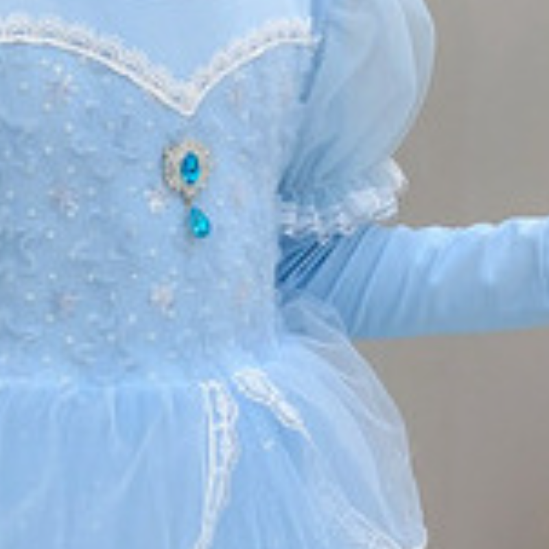 DISNEY kids designer clothes infant designer clothes Elsa princess dress little girl printed tulle skirt children's birthday outfit girls dress.