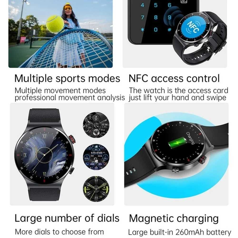 2024 NEW ECG+PPG Business Smart Watch for Men Bluetooth Call Health Sleep Monitoring Multiple Sports Mode Waterproof Smartwatch W250529