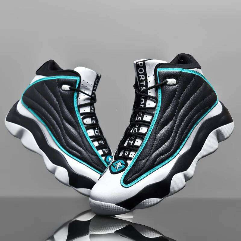 Quality Fiess Basketball Shoes Mens Autumn High Top Anti-skid Outdoor Sneakers