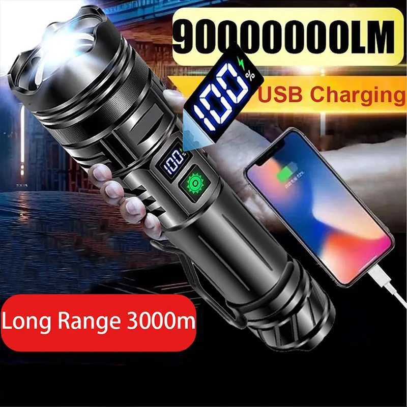 Upgraded super powerful LED flashlight super bright charging lamp Portable ultra-electric torch outdoor emergency camping lanternXJ250529