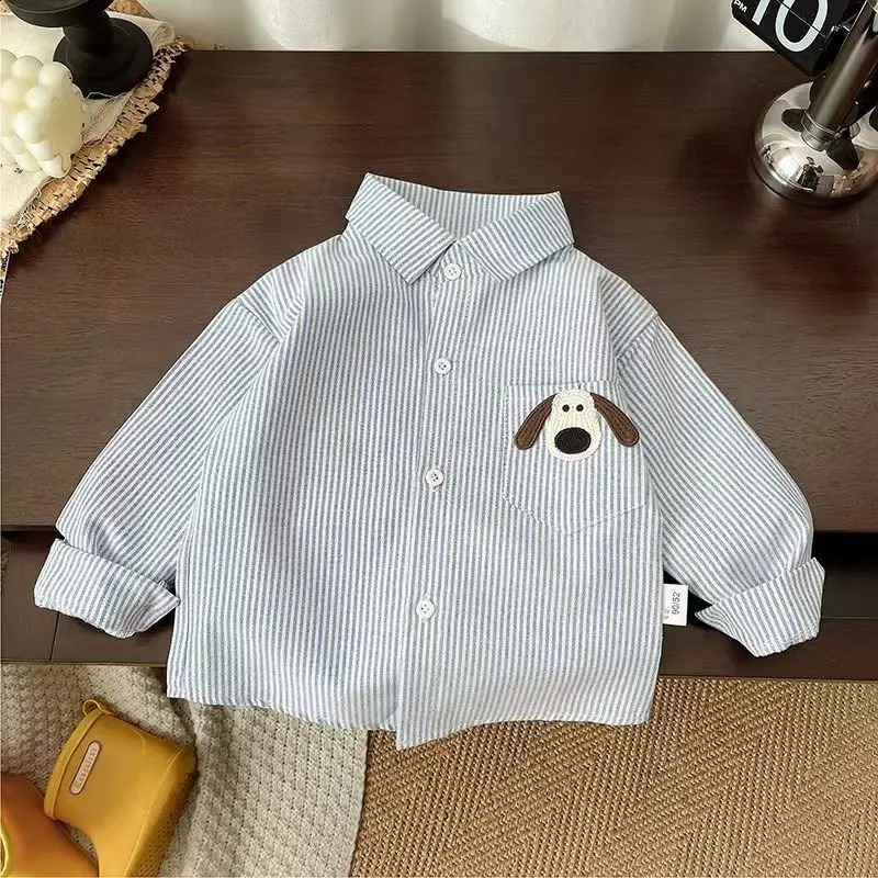 IENENS Kids Shirt Tops Clothes Child Spring Thin Shirts Toddler Infant Boy Long Sleeve Tees 1 2 3 4 Years Baby Shirt 250526