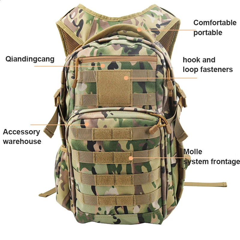 Backpack Large Outdoor Hunting Hiking Camping Bag Mountaineering Capacity Tactical Equipment Pack Assault Action Backpacks 250522