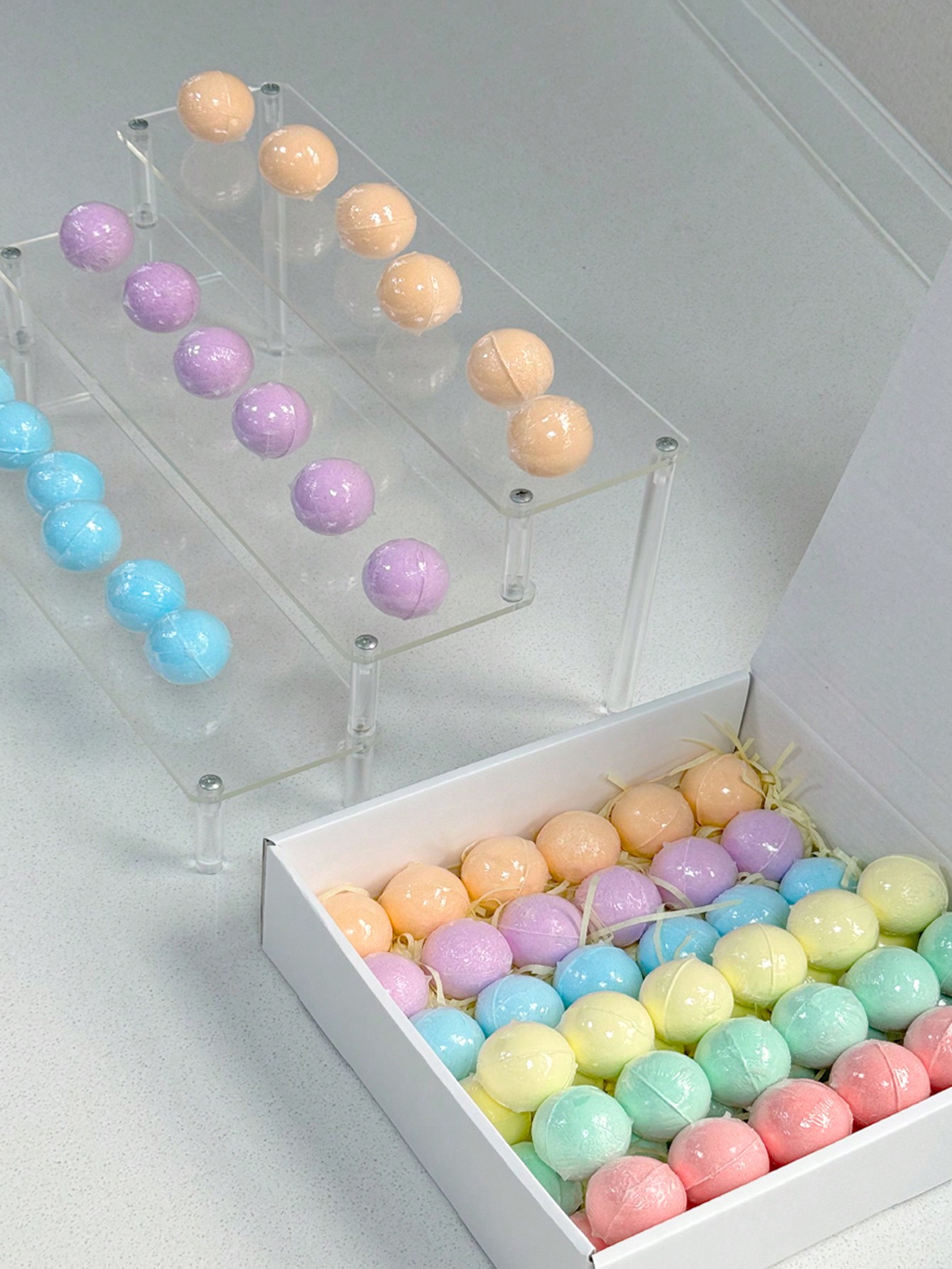 Colorful 72 Piece Deluxe Collection of Bubble Producing Foot Baths and Body Soaks
