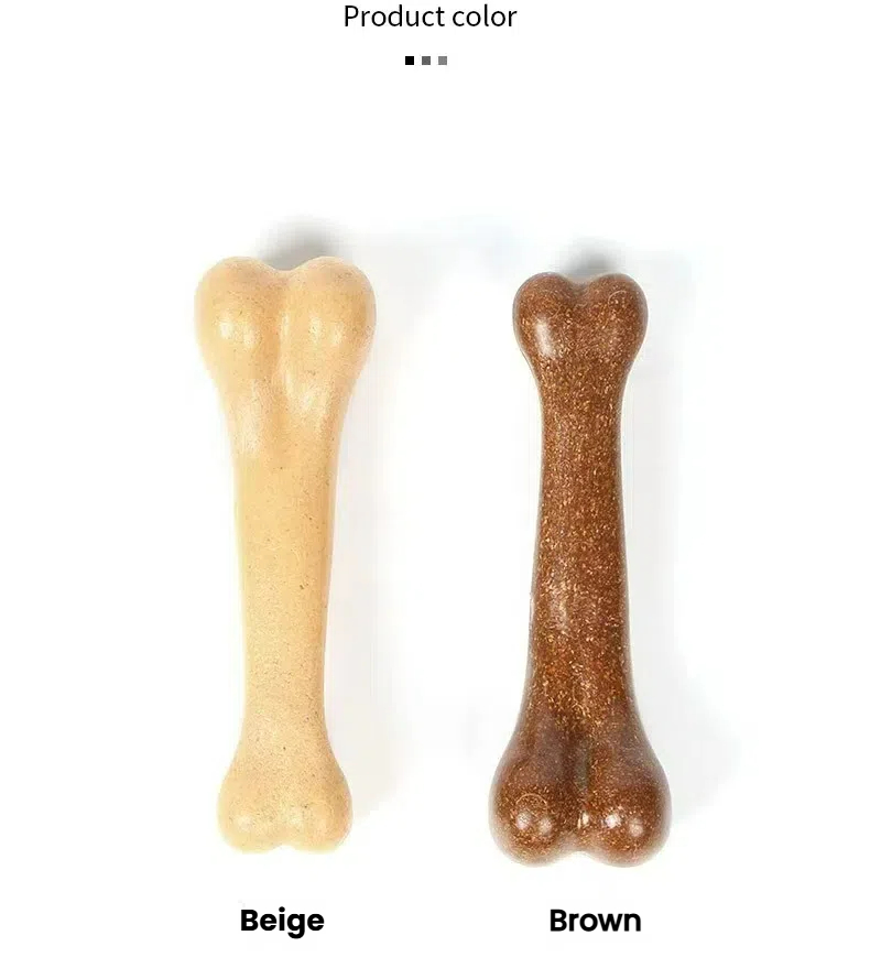 Dog Chew Toy - Wear-Resistant Artificial Bone for Teeth Cleaning & Interactive Play - Beef & Bacon Flavor