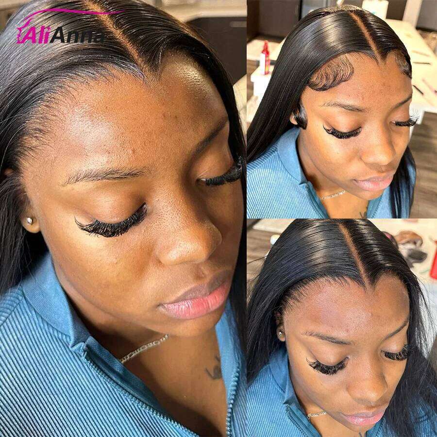 100% Real HD 20 22 inch 13x4 Lace Frontal Wig Straight Human Hair Wigs for Women Brazilian 180% Density