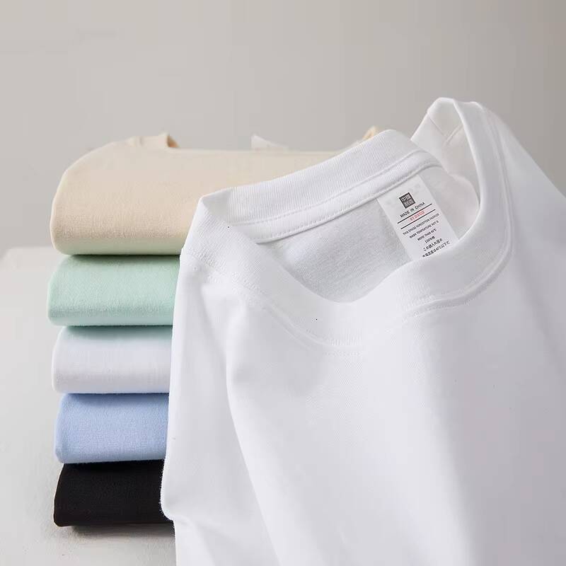 High-Quality 100% Cotton Your Brand 3D Puff Print Logo Unisex Short Sleeve Men's Plus Size T-Shirt