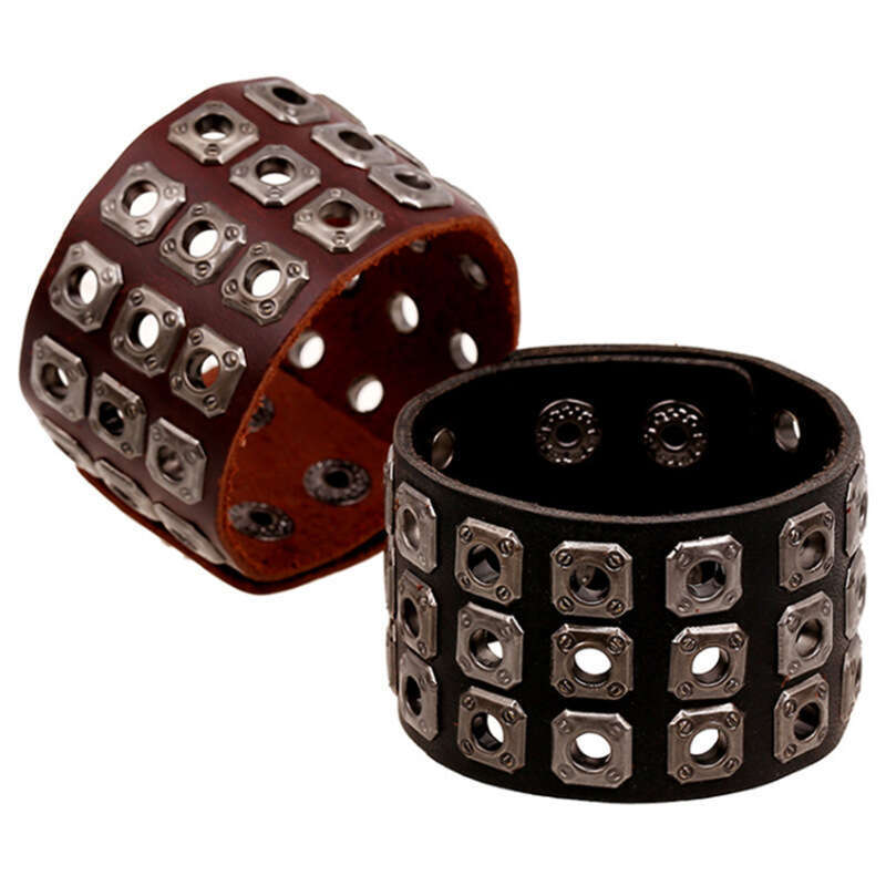 Genuine Leather Punk Fashion Trend Cowhide Bracelet