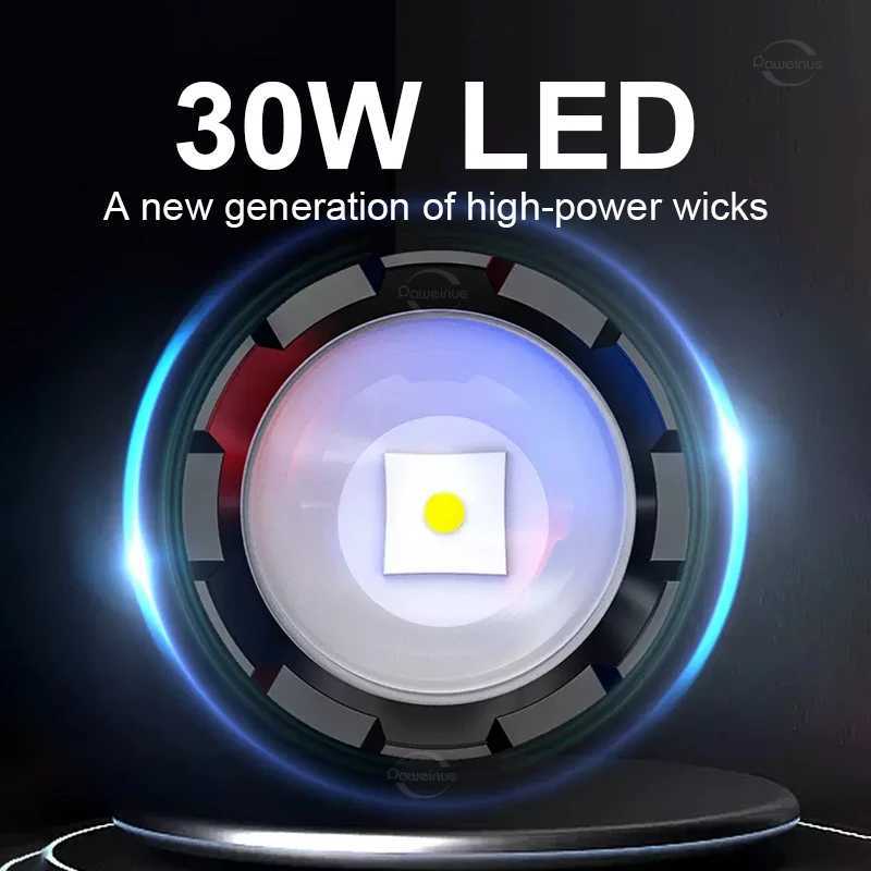 10000LM LED Flashlight Military Tactical Flashlight Long Range 3000M Ultra Powerful LED Torch Rechargeable Army Tactical Lantern XJ250529