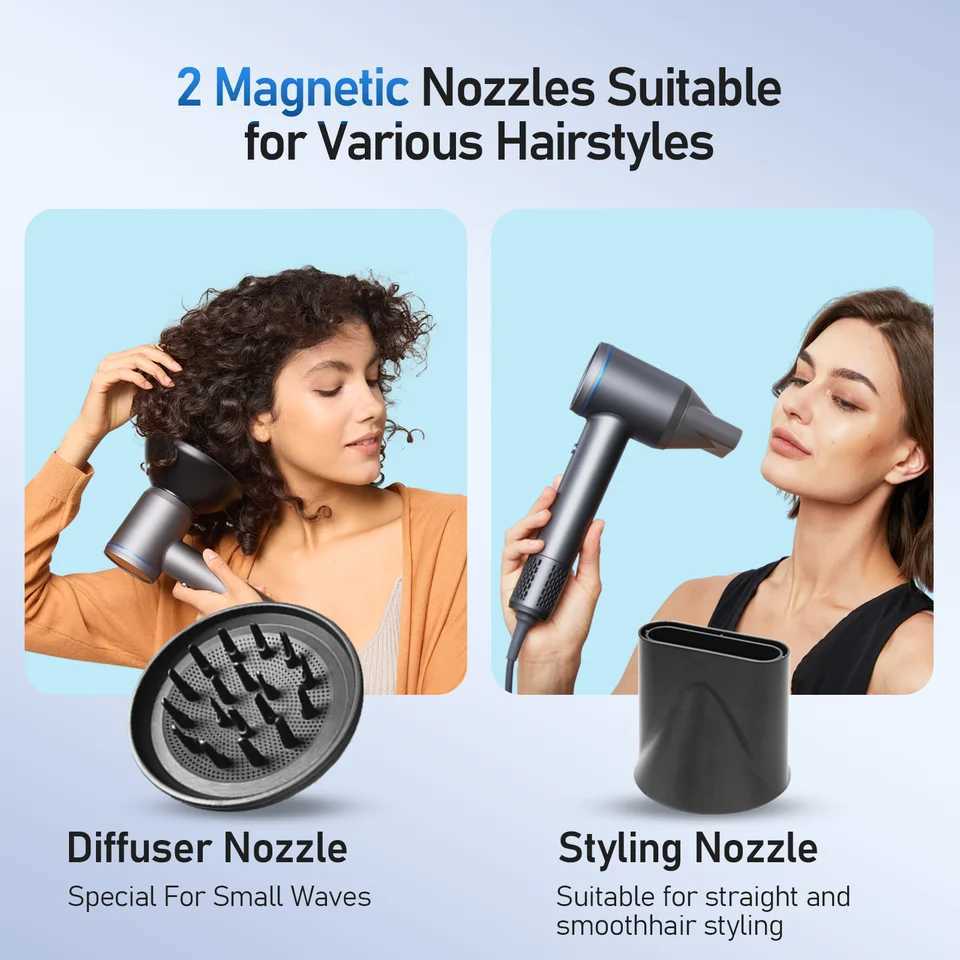 Professional bladeless hair dryer 120v professional negative ion hair dryer 1400w fast drying travel home hair dryerXJ250528