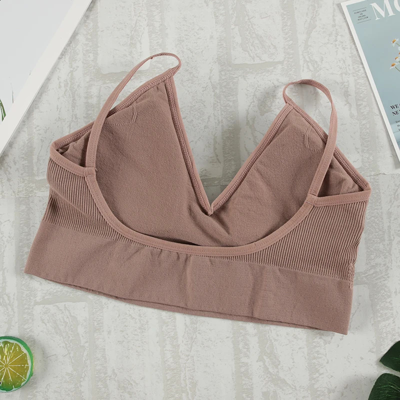 CHRLEISURE 2Pcs Bra Set Underwear Women Panties Sexy GString Seamless Bralette Female Lingerie Soft Tank Crop Top 250526