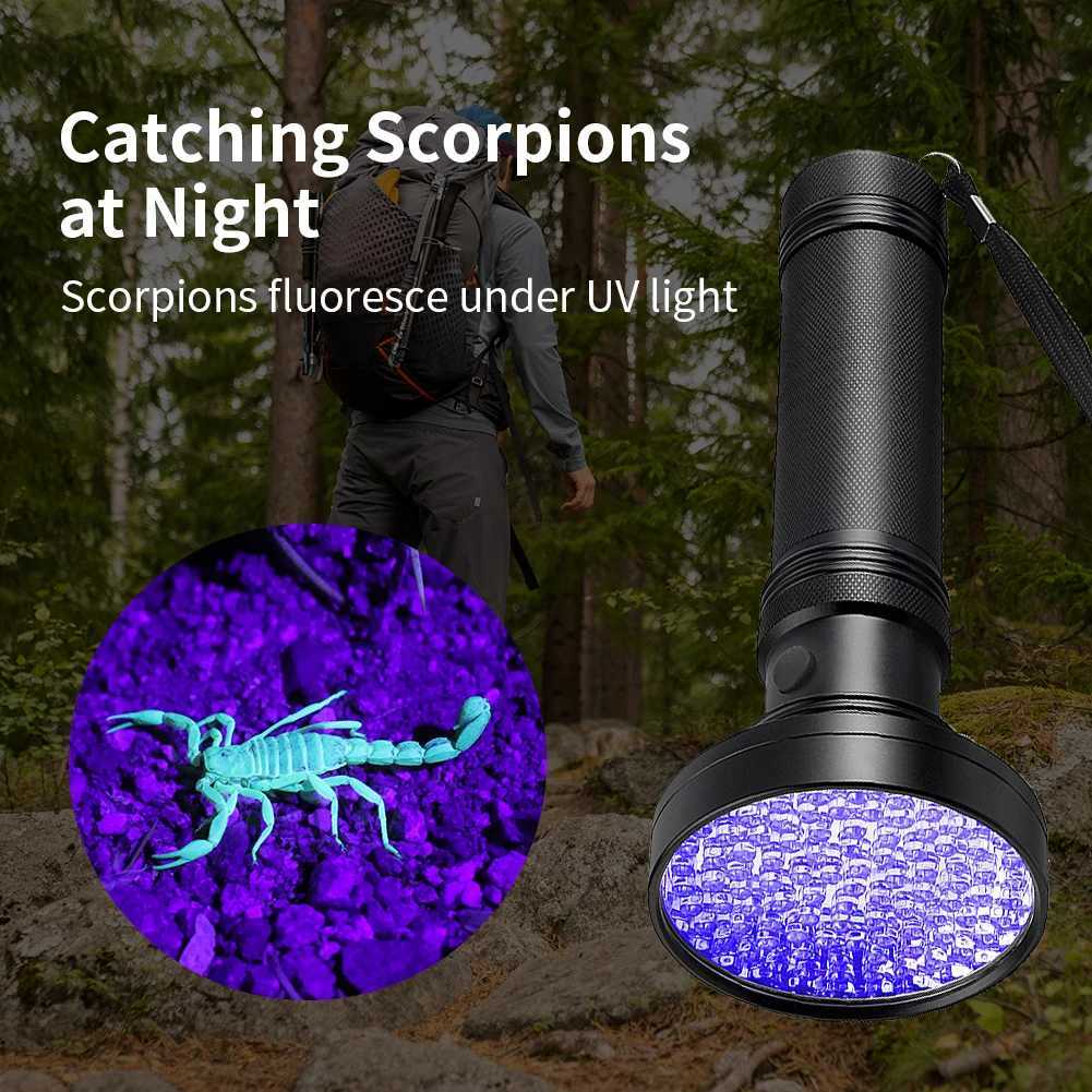 51/100 LED UV Flashlight 395nm Portable Ultraviolet Flashlight Money Verification Inspection Lamp Torch Multifunctional Tool XJ250529