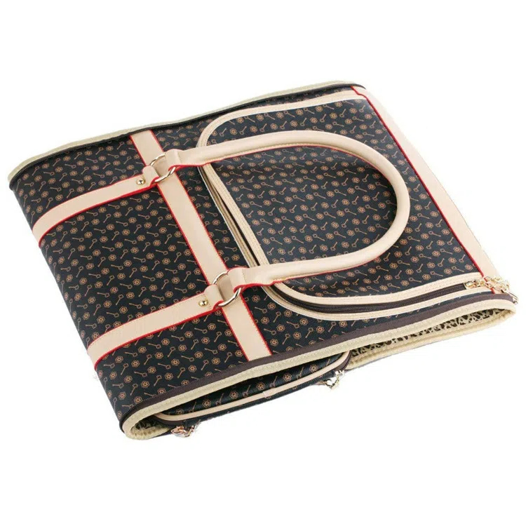 Premium Pet Tote Bag - Foldable & Breathable Carrier for Puppies, Kittens, and Small Animals - Available in White & Coffee