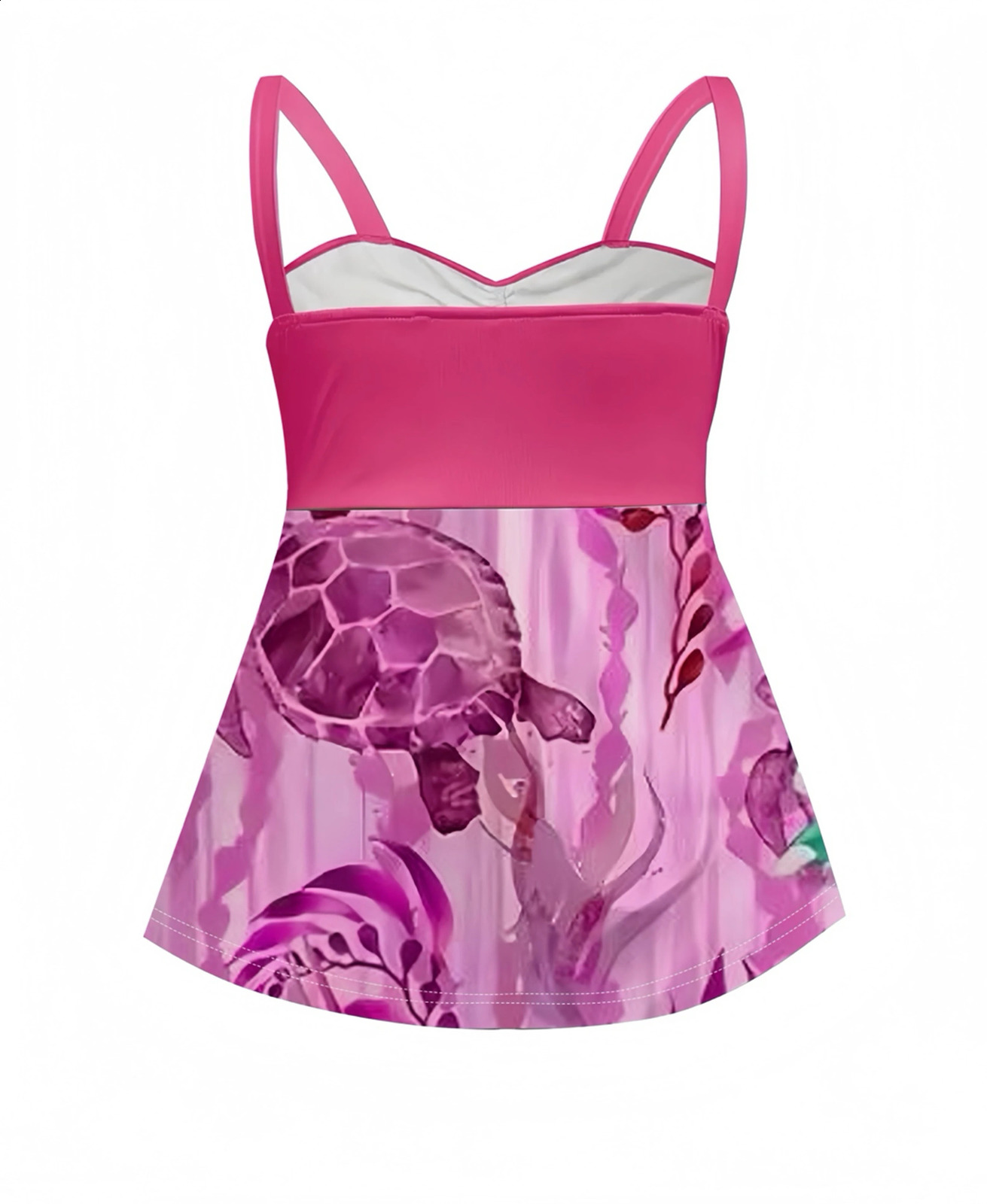 Elegant VacationStyle Floral Print Plus Size Womens Ruffled Bust Button Detail Camisole Top 250519