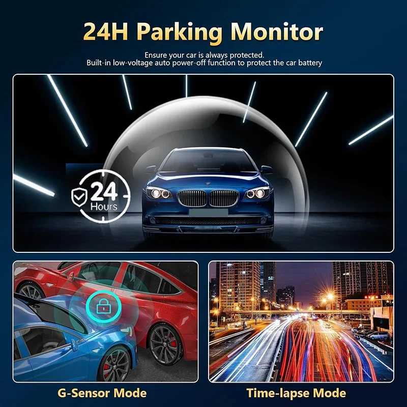 Car dvr 1080P Video Recorder Car 3/4 Channels Dash Cam Car dvr Parking Monitor Front Right With Rear View Night Vision Black Box R250529 N54A