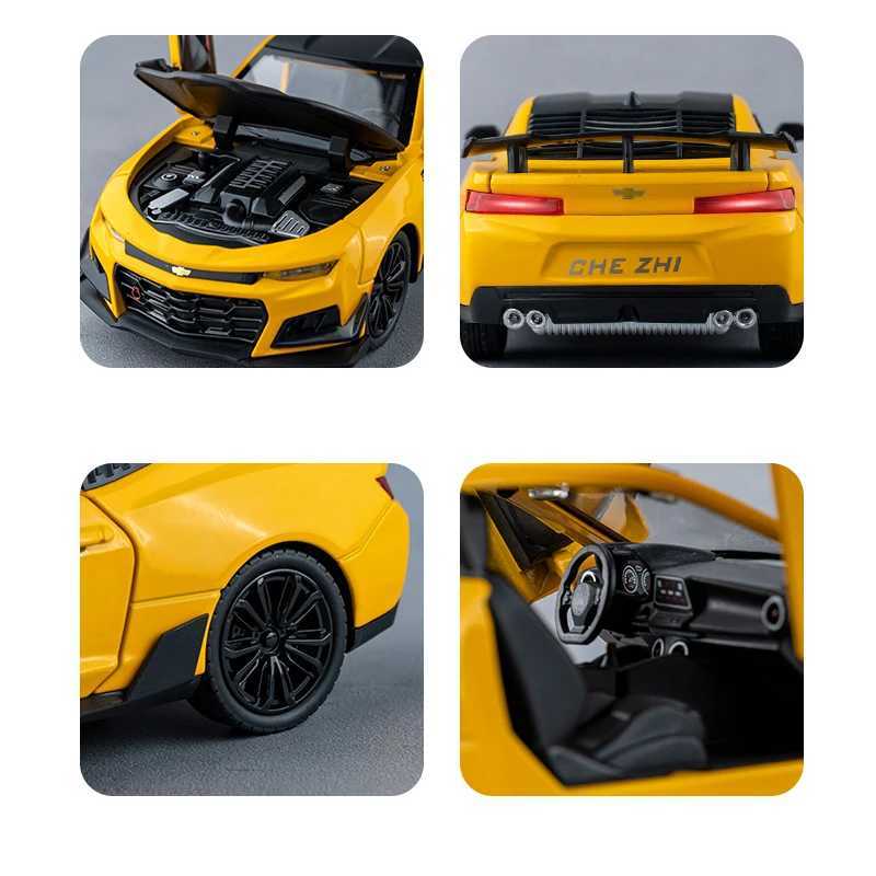 1 24 Camaro Alloy Sports Car Model Diecast Simulation Model Collection Hobbies Decoration Boutique Ornament Gift for Boyfriend R250528
