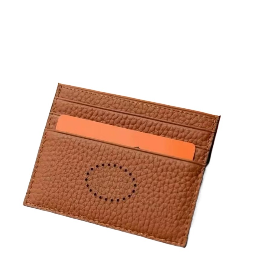Genuine Leather Card Holders Business Credit Card Holder Short Wallet Women And Men Purses Wallets Money Pocket Designer Cow Skin Bag New Gifts 2862