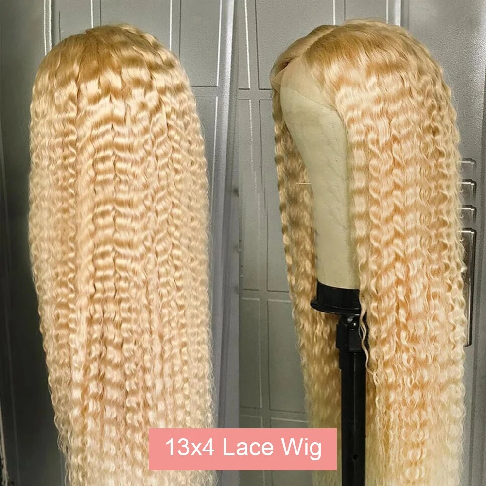 30 Inch 13x6 Transparent HD 613 Honey Blonde Deep Wave Lace Frontal Wigs Brazilian 13x4 Curly Colored Lace Front Human Hair Synthetic Wigs