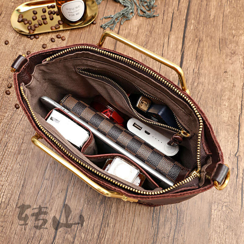 Tote Bag Braided Handbag Genuine Leather Handwoven Women S Vegetable Tanned Cowhide Washed And Waxed Artistic Crossbody Elegant Bag Shoulder Bag