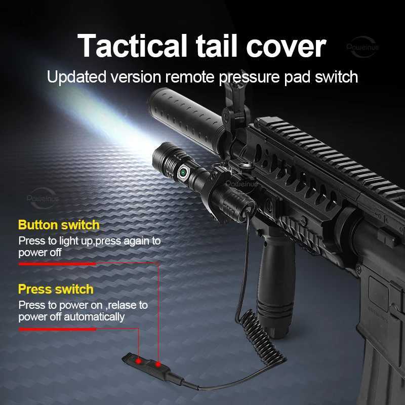 10000LM LED Flashlight Military Tactical Flashlight Long Range 3000M Ultra Powerful LED Torch Rechargeable Army Tactical Lantern XJ250529