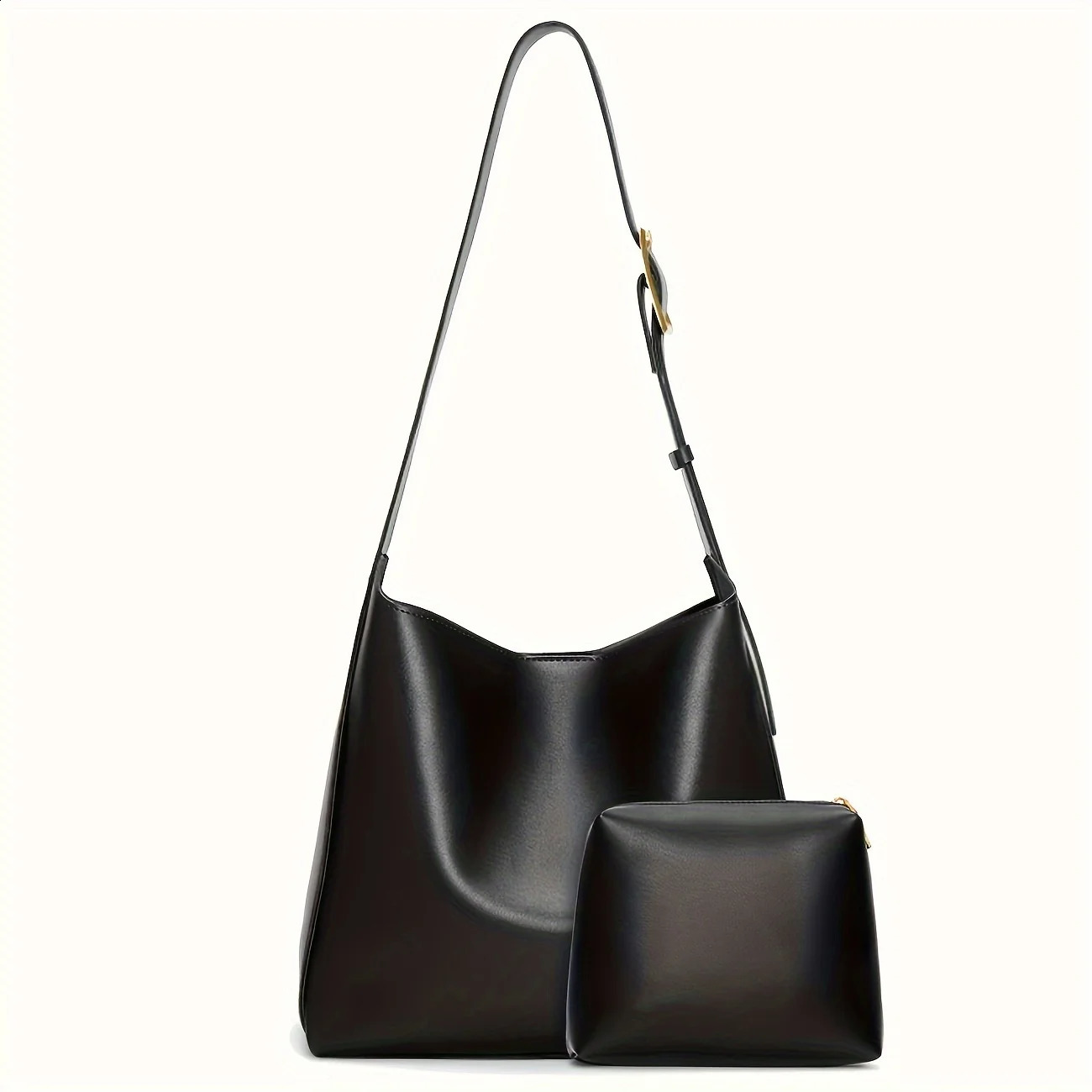 Womens Fashion Tote Bag Minimalist Shoulder Handbag Retro Faux Leather Bucket Bag Polyurethane Lining No Print 250523