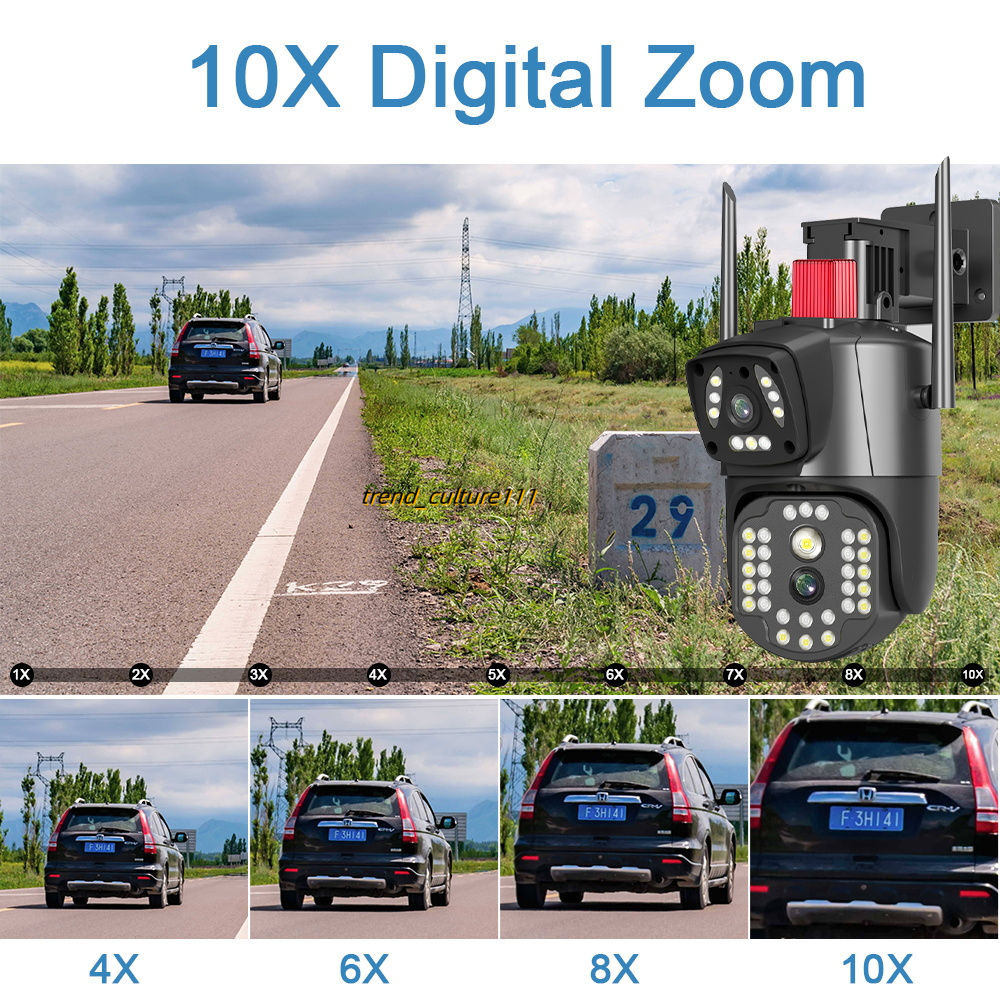 V380 PRO Dual Lens CCTV For Home WiFi IP Camera Wireless with Indoor and Outdoor Full Color Night Vision / Alarm Warning HD 1080P