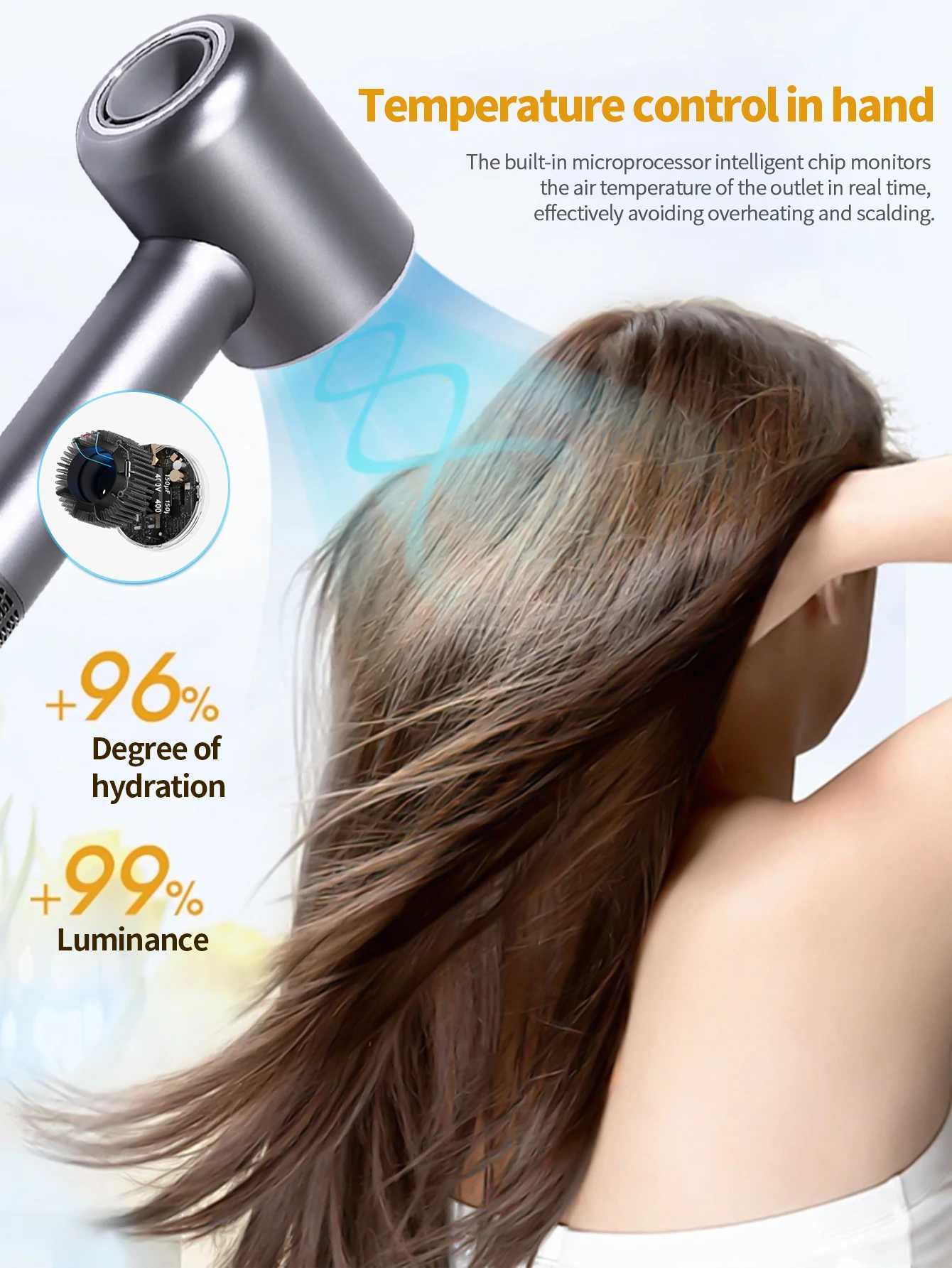 M21 High Power Quick Dry Hairdryer Negative Ion Hairdryer Hot Cold Brush Hairdryer Powerful Hairdryer Hairdressing Salon ToolsXJ250528