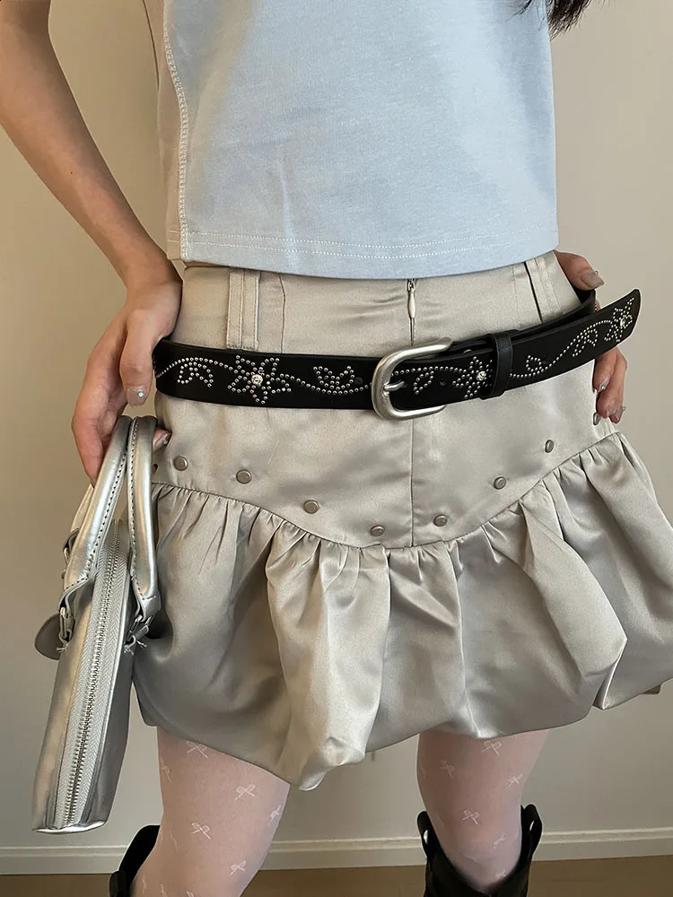 Rivet Y2k Belt For Women Accessory Skirt Versatile Jeans Belt Leather Belt With A Unique High-End Feel To Cinch The 250523