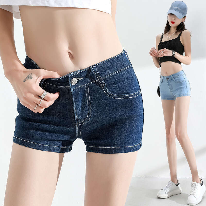 Shorts Women Denim Shorts Low Waist Jeans Women Summer Sexy Stretch Light Color Slim Fit Ultra Shorts Tight Hot Pants New Style Jean Shorts