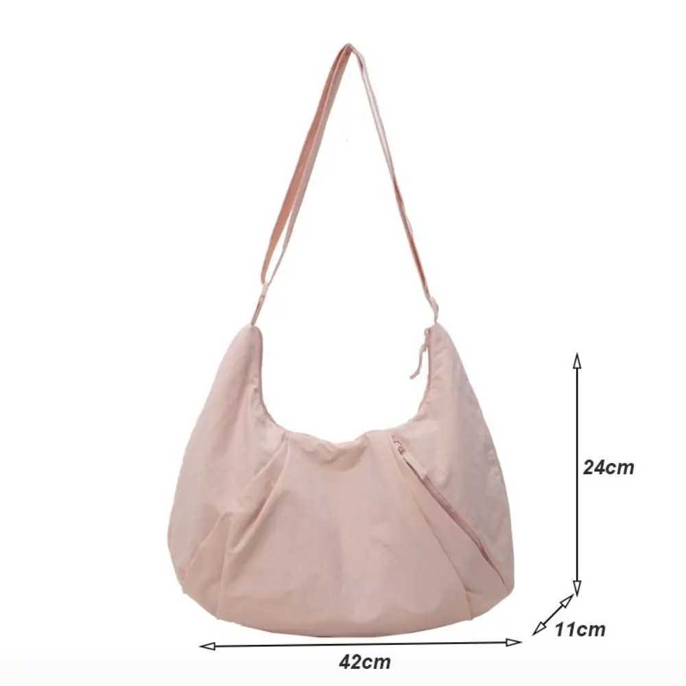 Casual Canvas Women Shoulder Bag Large Capacity Lightweight Crossbody Bag Zipper Solid Color Tote Bag XJ2520528