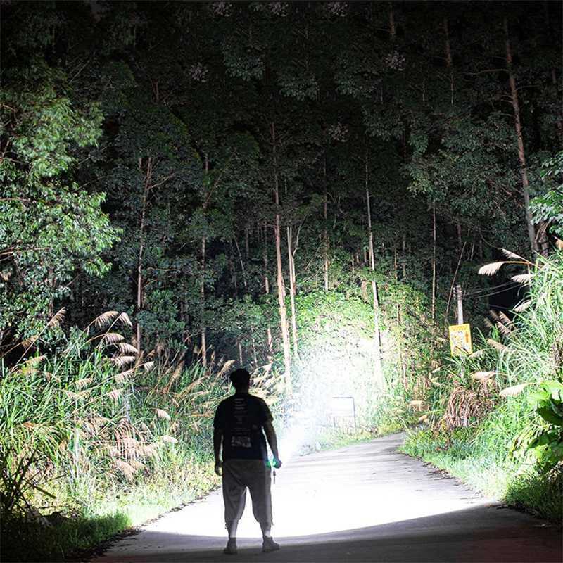 USB Rechargeable Flashlight LED 3 Gears Battery Torch Lantern for Outdoor Waterproof Camping Fishing Hiking Lighting Lamp XJ250529